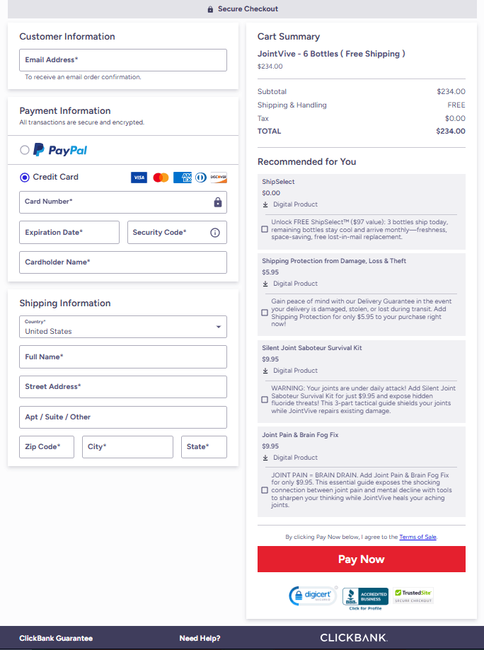 jointvive-checkout-page